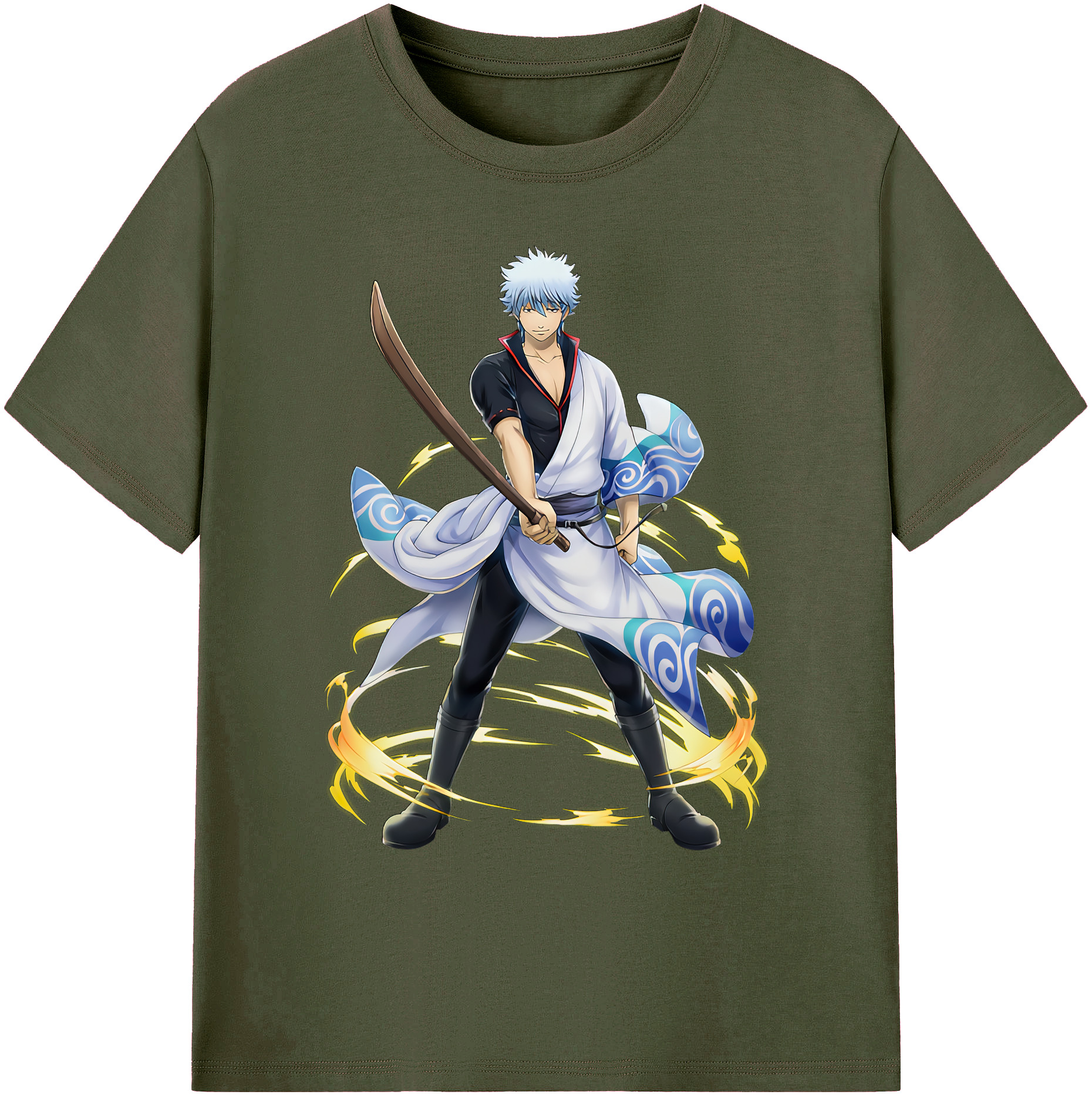 （画像用） ぎんたま 坂田銀時（さかたぎんとき） 神楽 志村新八（しむら しんぱち） GINTAMA Sakata Gintoki Kagura Shimura Shinpachi 綿100％ メンズ半袖Tシャツ｜肌触りやわらか＆通気性